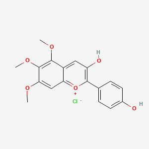 molecular formula C18H17ClO6 B13411655 3,4'-Dihydroxy-5,6,7-trimethoxyflavylium Chloride 