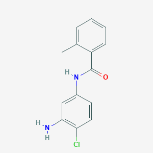 molecular formula C14H13ClN2O B1341166 N-(3-Amino-4-chlorophenyl)-2-methylbenzamide CAS No. 926205-80-3