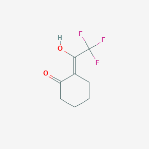 molecular formula C8H9F3O2 B13411663 (2Z)-2-(2,2,2-Trifluoro-1-hydroxyethylidene)cyclohexan-1-one CAS No. 82726-79-2