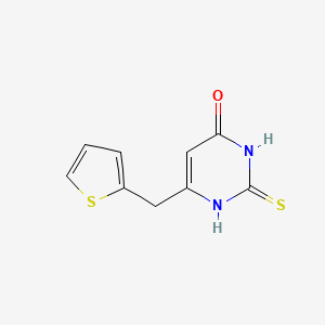 molecular formula C9H8N2OS2 B13411699 2-Mercapto-6-(thiophen-2-ylmethyl)pyrimidin-4-ol 