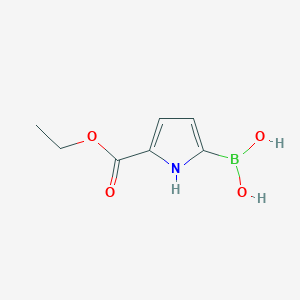 molecular formula C7H10BNO4 B13411773 5-(Ethoxycarbonyl)-1H-pyrrol-2-ylboronic acid 