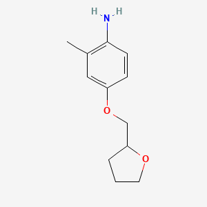 molecular formula C12H17NO2 B1341181 2-Methyl-4-(tetrahydro-2-furanylmethoxy)aniline CAS No. 926259-32-7