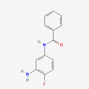 molecular formula C13H11FN2O B1341182 N-(3-氨基-4-氟苯基)苯甲酰胺 CAS No. 866023-58-7