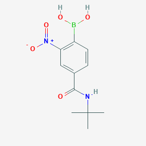 molecular formula C11H15BN2O5 B13411857 4-(Tert-butylcarbamoyl)-2-nitrophenylboronic acid 