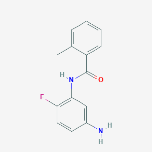 molecular formula C14H13FN2O B1341186 N-(5-氨基-2-氟苯基)-2-甲基苯甲酰胺 CAS No. 926213-33-4