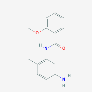 molecular formula C15H16N2O2 B1341195 N-(5-氨基-2-甲苯基)-2-甲氧基苯甲酰胺 CAS No. 926200-62-6