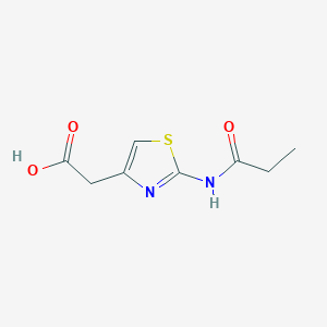 molecular formula C8H10N2O3S B1341200 （2-丙酰氨基-噻唑-4-基）-乙酸 CAS No. 887576-31-0