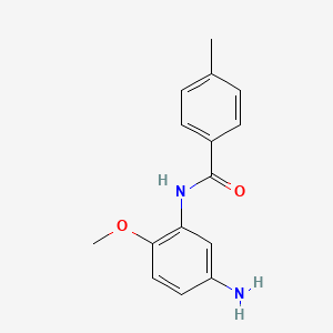 molecular formula C15H16N2O2 B1341203 N-(5-Amino-2-methoxyphenyl)-4-methylbenzamide CAS No. 926234-94-8