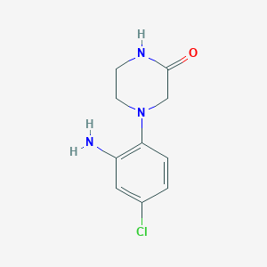 molecular formula C10H12ClN3O B1341224 4-(2-Amino-4-chlorophenyl)piperazin-2-one CAS No. 926239-48-7