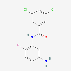 molecular formula C13H9Cl2FN2O B1341227 N-(5-氨基-2-氟苯基)-3,5-二氯苯甲酰胺 CAS No. 926255-27-8