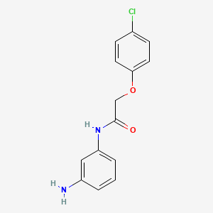 molecular formula C14H13ClN2O2 B1341267 N-(3-Aminophenyl)-2-(4-chlorophenoxy)acetamide CAS No. 953898-60-7