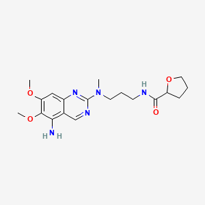 N-[3-[(5-amino-6,7-dimethoxyquinazolin-2-yl)-methylamino]propyl]oxolane-2-carboxamide