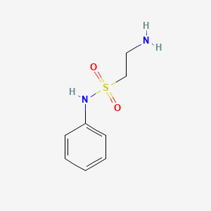 molecular formula C8H12N2O2S B1341286 2-amino-N-phenylethanesulfonamide CAS No. 25840-61-3