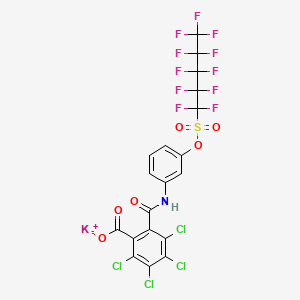 Potassium 2,3,4,5-tetrachloro-6-(((3-(((undecafluoropentyl)sulphonyl)oxy)phenyl)amino)carbonyl)benzoate