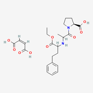 molecular formula C24H32N2O9 B13412906 (Z)-but-2-enedioic acid;(2S)-1-[2-[(1-ethoxy-1-oxo-4-phenylbutan-2-yl)amino]propanoyl]pyrrolidine-2-carboxylic acid 