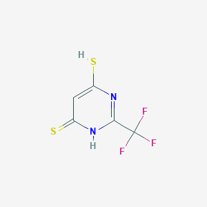 molecular formula C5H3F3N2S2 B13412920 4-sulfanyl-2-(trifluoromethyl)-1H-pyrimidine-6-thione CAS No. 672-48-0