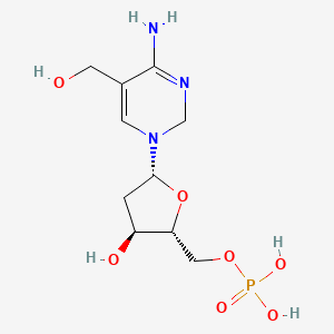 molecular formula C10H18N3O7P B13412960 [(2R,3S,5R)-5-[4-amino-5-(hydroxymethyl)-2H-pyrimidin-1-yl]-3-hydroxyoxolan-2-yl]methyl dihydrogen phosphate 