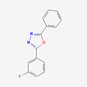 molecular formula C14H9FN2O B13413011 2-(3-Fluorophenyl)-5-phenyl-1,3,4-oxadiazole CAS No. 62681-97-4