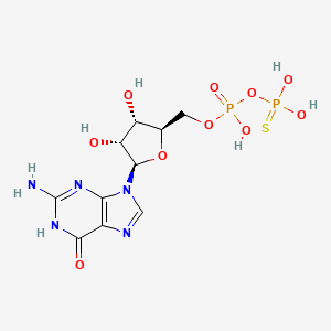 molecular formula C10H15N5O10P2S B13413028 Guanosine 5'-O-(2-thiodiphosphate) CAS No. 71376-97-1