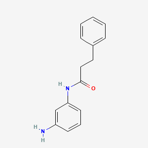 molecular formula C15H16N2O B1341304 N-(3-Aminophenyl)-3-phenylpropanamide CAS No. 754162-13-5