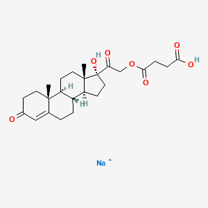 molecular formula C25H34NaO7 B13413042 21-(3-Carboxy-1-oxopropoxy)-17-hydroxy-pregn-4-ene-3,20-dione Monosodium Salt 