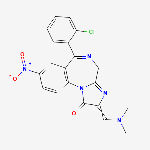 6-(2-Chlorophenyl)-2-[(dimethylamino)methylene]-2,4-dihydro-8-nitro-1H-imidazo[1,2-a][1,4]benzodiazepin-1-one