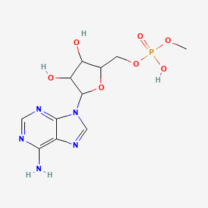 [5-(6-Aminopurin-9-yl)-3,4-dihydroxyoxolan-2-yl]methyl methyl hydrogen phosphate