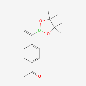 molecular formula C16H21BO3 B13413092 1-(4-(1-(4,4,5,5-Tetramethyl-1,3,2-dioxaborolan-2-yl)vinyl)phenyl)ethan-1-one 