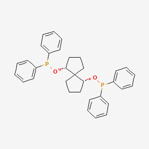 molecular formula C33H34O2P2 B13413108 [(4R,9R)-4-diphenylphosphanyloxyspiro[4.4]nonan-9-yl]oxy-diphenylphosphane 