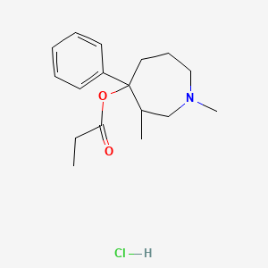 molecular formula C17H26ClNO2 B13413116 (1,3-Dimethyl-4-phenylazepan-4-yl) propanoate;hydrochloride 