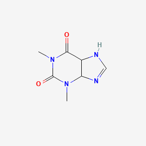 molecular formula C7H10N4O2 B13413144 1H-Purine-2,6-dione, 3,4,5,9-tetrahydro-1,3-dimethyl- CAS No. 46155-90-2