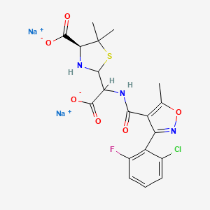 (4S)-2-[Carboxy[[[3-(2-chloro-6-fluorophenyl)-5-methylisoxazol-4-yl]carbonyl]amino]methyl]-5,5-dimethylthiazolidine-4-carboxylic Acid Disodium Salt (Penicilloic Acids of Flucloxacillin Disodium Salt)