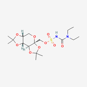 molecular formula C17H30N2O9S B13413179 [(1R,2S,6S,9R)-4,4,11,11-tetramethyl-3,5,7,10,12-pentaoxatricyclo[7.3.0.02,6]dodecan-6-yl]methyl N-(diethylcarbamoyl)sulfamate 