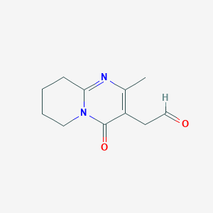 molecular formula C11H14N2O2 B13413202 2-(2-Methyl-4-oxo-6,7,8,9-tetrahydro-4H-pyrido[1,2-a]pyrimidin-3-yl)acetaldehyde 