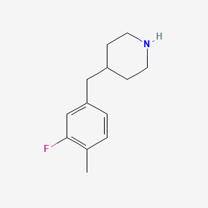 molecular formula C13H18FN B1341330 4-(3-氟-4-甲基-苄基)-哌啶 CAS No. 955287-58-8
