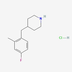 molecular formula C13H19ClFN B1341331 4-(4-Fluoro-2-methyl-benzyl)-piperidine hydrochloride CAS No. 1171960-54-5