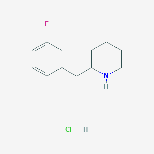 molecular formula C12H17ClFN B1341341 2-(3-Fluoro-benzyl)-piperidine hydrochloride CAS No. 1172356-91-0