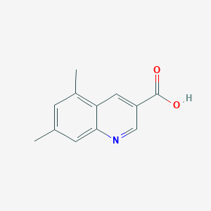 molecular formula C12H11NO2 B1341358 5,7-Dimethylquinoline-3-carboxylic acid CAS No. 948293-95-6