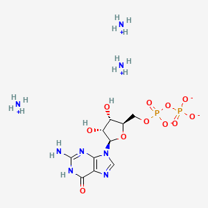 triazanium;[[(2R,3S,4R,5R)-5-(2-amino-6-oxo-1H-purin-9-yl)-3,4-dihydroxyoxolan-2-yl]methoxy-oxidophosphoryl] phosphate