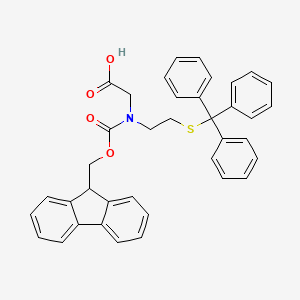 molecular formula C38H33NO4S B1341370 Fmoc-N-[2-(三苯甲硫基)乙基]-甘氨酸 CAS No. 882847-27-0