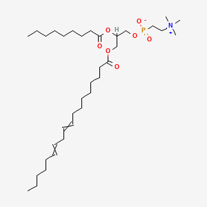 molecular formula C35H66NO7P B13413884 (2-Nonanoyloxy-3-octadeca-9,12-dienoyloxypropoxy)-[2-(trimethylazaniumyl)ethyl]phosphinate CAS No. 93685-90-6