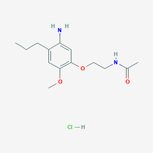 molecular formula C14H23ClN2O3 B1341405 N-[2-(5-amino-2-methoxy-4-propylphenoxy)ethyl]acetamide hydrochloride CAS No. 1051368-84-3