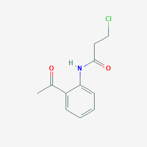 molecular formula C11H12ClNO2 B1341410 N-(2-acetylphenyl)-3-chloropropanamide CAS No. 18014-78-3