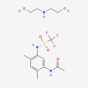 molecular formula C15H24F3N3O5S B13414234 Mefluidide-diolamine CAS No. 53780-36-2