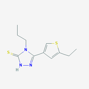 molecular formula C11H15N3S2 B1341445 5-(5-ethylthien-3-yl)-4-propyl-4H-1,2,4-triazole-3-thiol CAS No. 777879-21-7