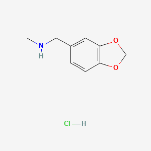 molecular formula C9H12ClNO2 B1341448 1-(Benzo[d][1,3]dioxol-5-yl)-N-methylmethanamine hydrochloride CAS No. 53942-89-5
