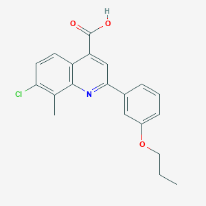 molecular formula C20H18ClNO3 B1341464 7-Chloro-8-methyl-2-(3-propoxyphenyl)quinoline-4-carboxylic acid CAS No. 863185-11-9
