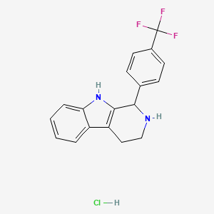 molecular formula C18H16ClF3N2 B1341467 1-[4-(trifluoromethyl)phenyl]-2,3,4,9-tetrahydro-1H-beta-carboline hydrochloride CAS No. 367251-31-8