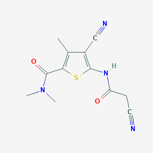 4-cyano-5-[(cyanoacetyl)amino]-N,N,3-trimethylthiophene-2-carboxamide