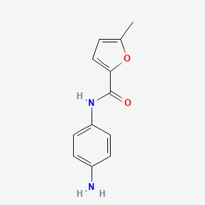 molecular formula C12H12N2O2 B1341492 N-(4-氨基苯基)-5-甲基呋喃-2-甲酰胺 CAS No. 727387-19-1